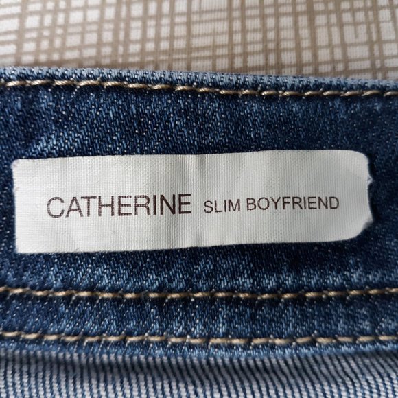 KUT from the Kloth Women's Catherine Slim Boyfriend Jeans Size 4 Cuffed Blue - Picture 11 of 16